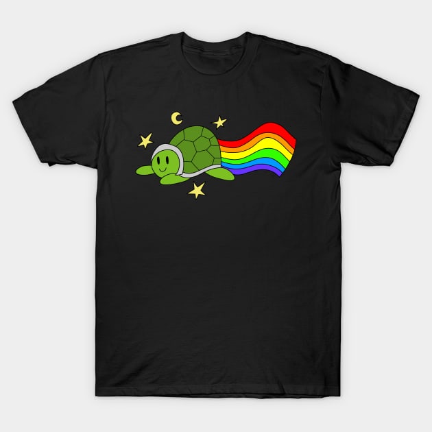 Flying Turtle Rainbow T-Shirt by pako-valor
